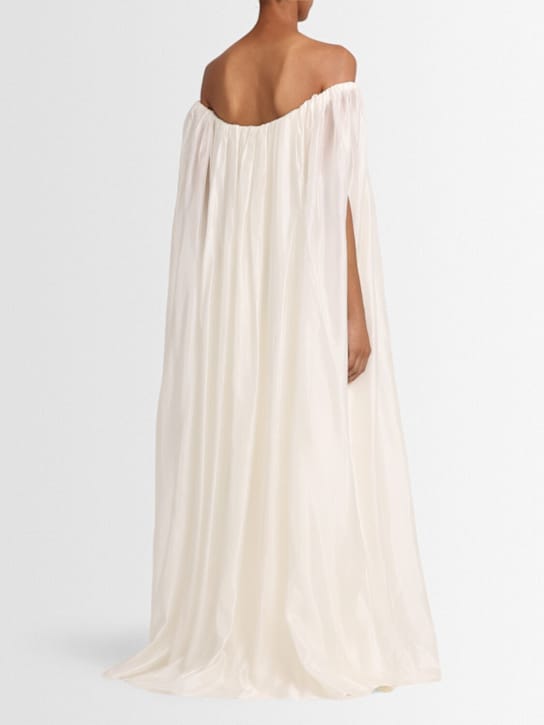 Christopher Esber: Vestido largo de seda con escote elástico