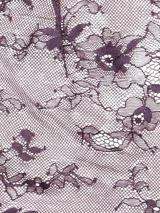 The Attico: Lace maxi dress with train