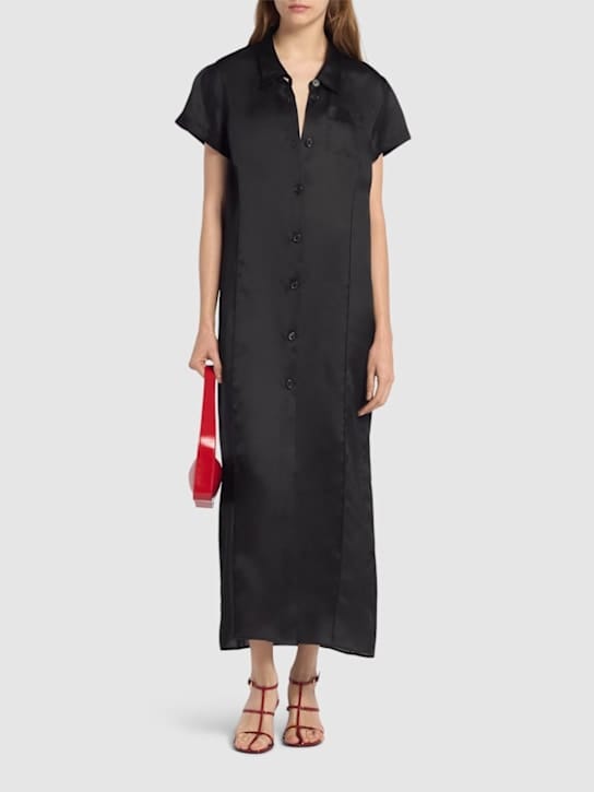 Khaite: Silk maxi shirt dress