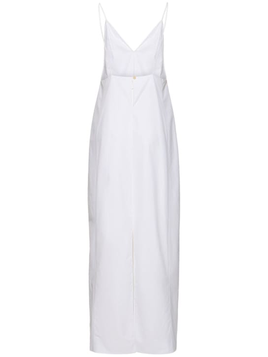 Khaite: Silk maxi dress with V-neck