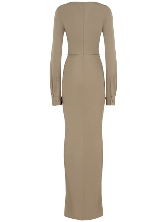 Christopher Esber: Vestido largo drapeado con abertura