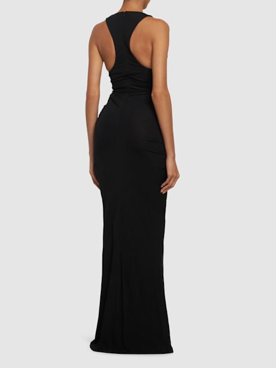 Christopher Esber: Vestido largo drapeado con abertura