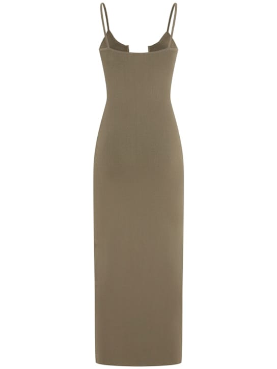 Christopher Esber: Vestido largo de punto escote ondulado