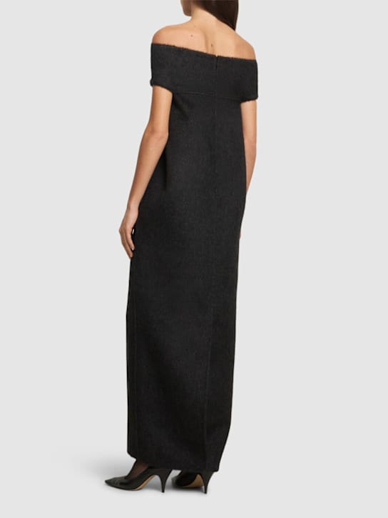 The Row: Abito lungo in cashmere a spalle scoperte