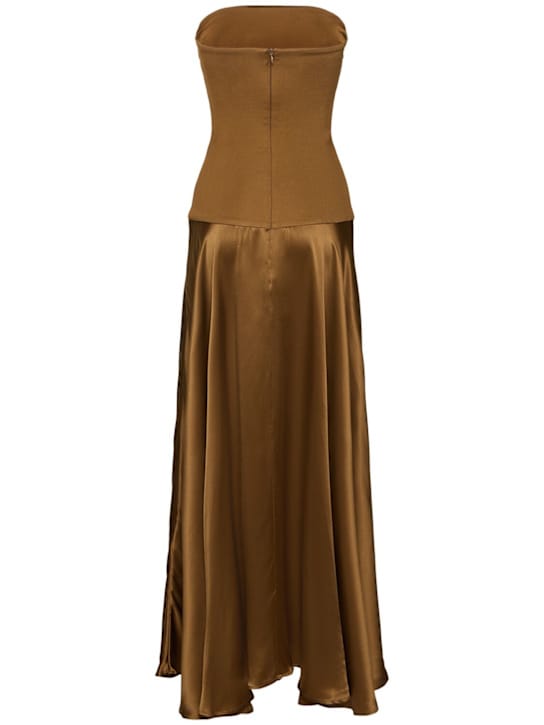 ESSE Studios: Strapless satin maxi dress