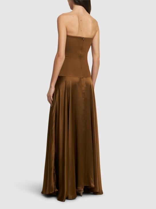 ESSE Studios: Strapless satin maxi dress