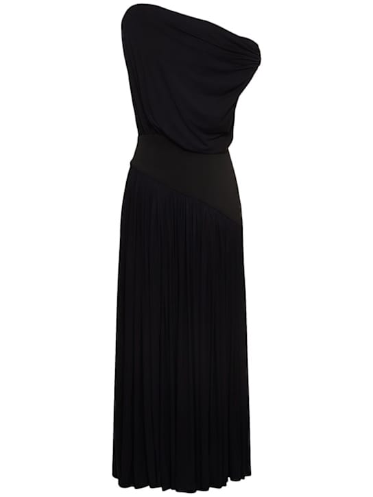 Abadia: Robe longue en bambou drapée