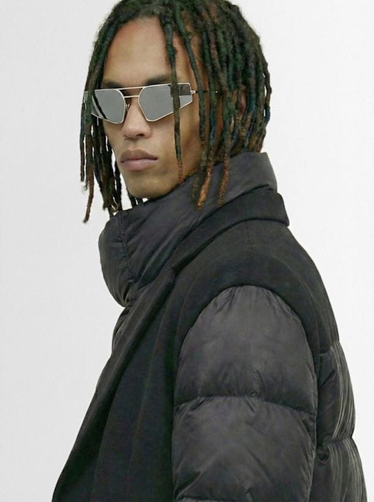 Rick Owens - Prong银色太阳镜