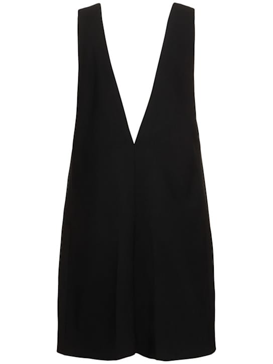 Carven: Abito corto in lana scollo a V