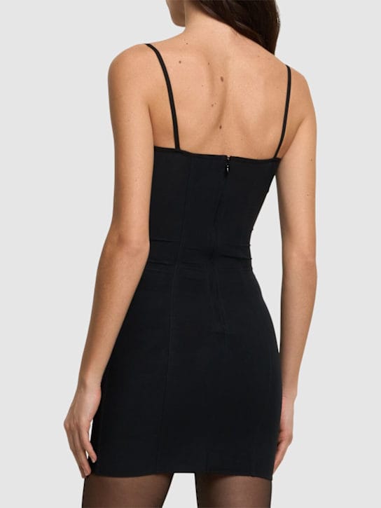 The Attico: Bustier mini dress with crystals