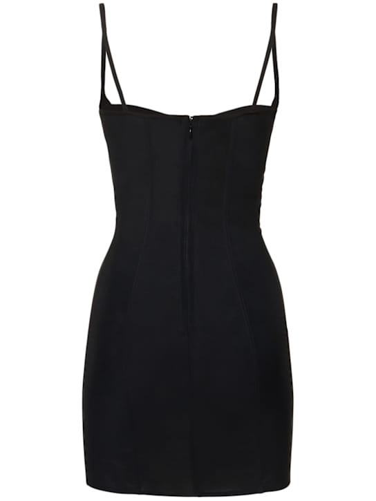 The Attico: Bustier mini dress with crystals