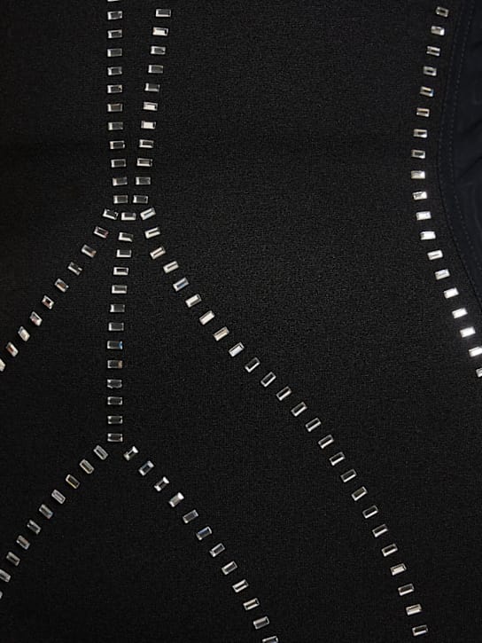 The Attico: Bustier mini dress with crystals
