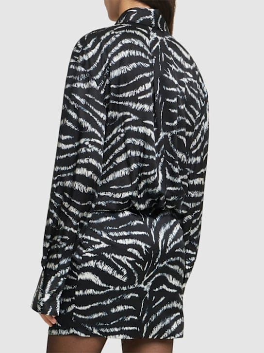 The Attico: Long sleeve mini shirt dress