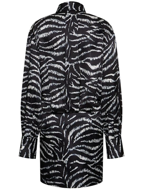 The Attico: Long sleeve mini shirt dress