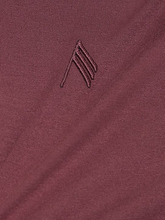 The Attico: Draped jersey mini dress