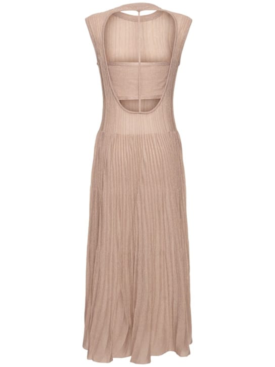 Andreadamo: Pleated knit maxi dress