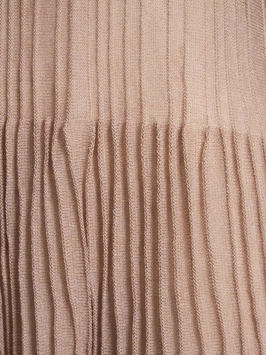 Andreadamo: Pleated knit maxi dress
