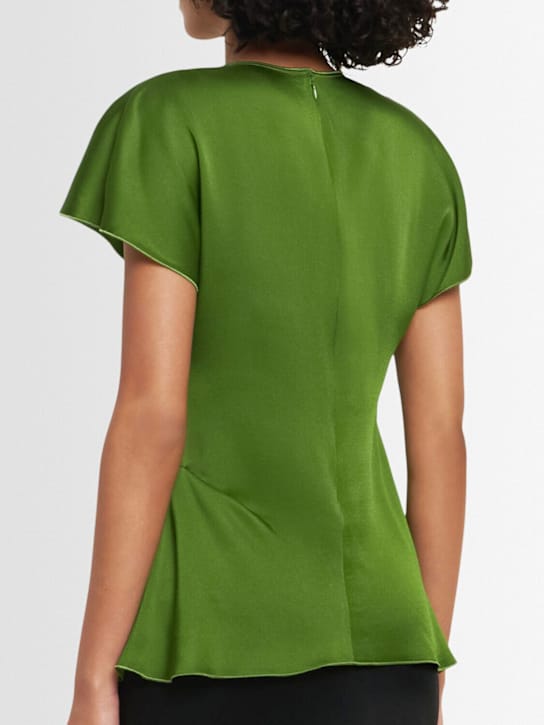Victoria Beckham: 垂褶绸缎上衣
