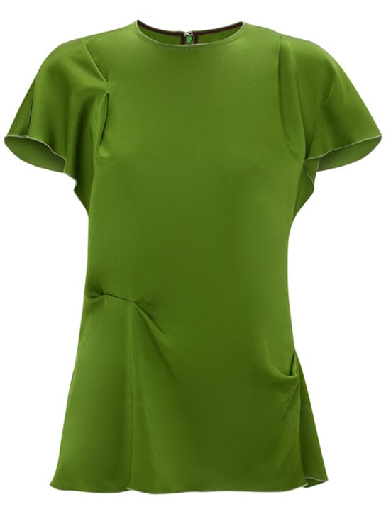 Victoria Beckham: 垂褶绸缎上衣