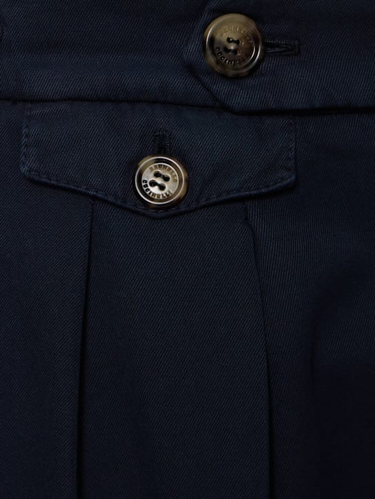 Brunello Cucinelli: 打褶棉质裤子