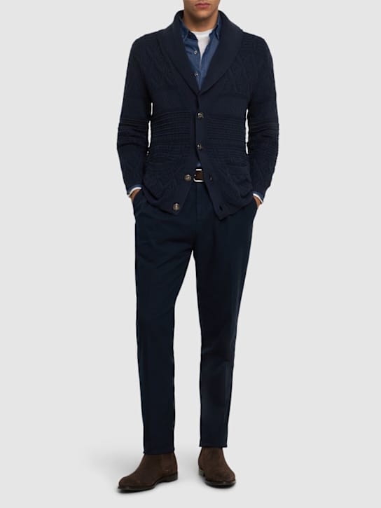 Brunello Cucinelli - 打褶棉质裤子