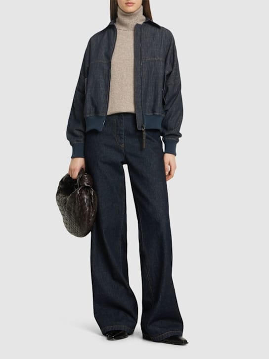 Brunello Cucinelli: 填充牛仔飞行员夹克