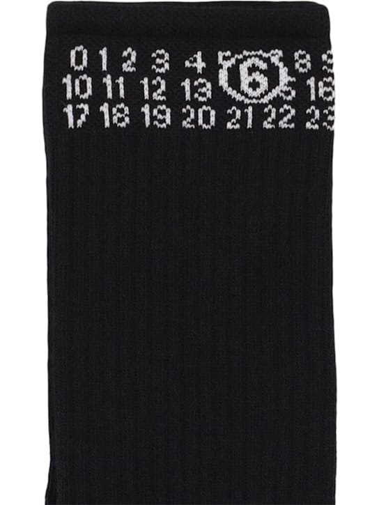 MM6 Maison Margiela - Logo提花混棉袜子