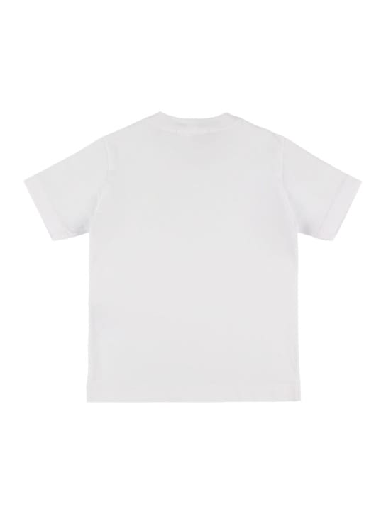 Stone Island Junior: Logo棉质平纹针织T恤