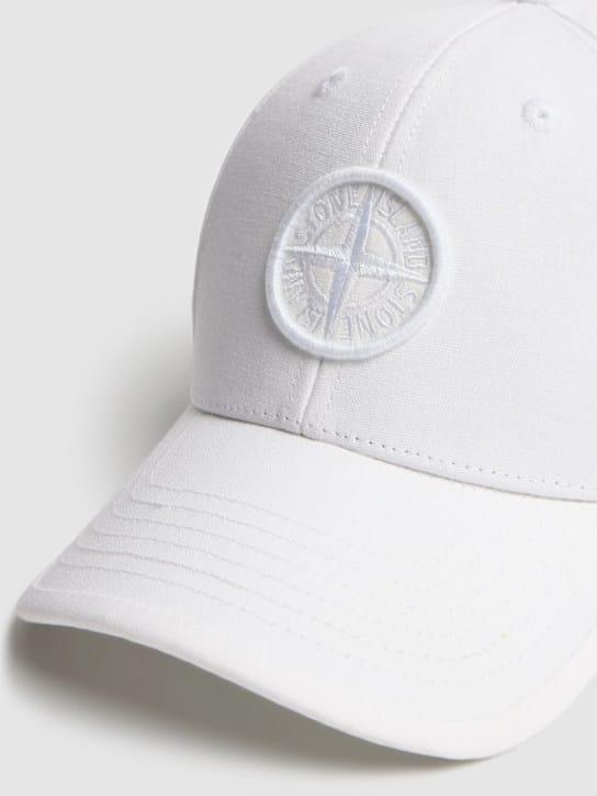 Stone Island Junior: Logo棉质帆布棒球帽
