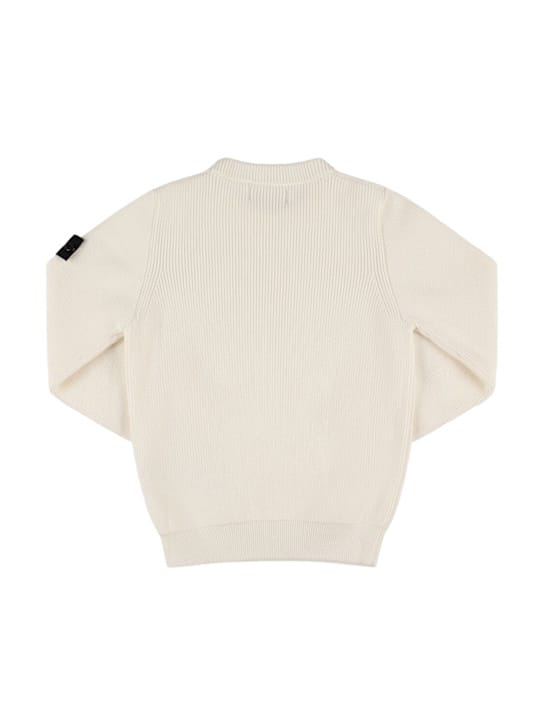 Stone Island Junior: Maglia girocollo in cotone a coste