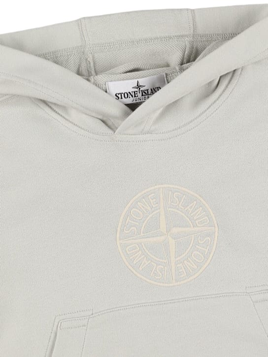 Stone Island Junior - 棉质连帽卫衣