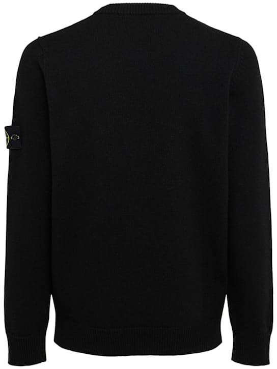 Stone Island: 带标志的圆领套头衫