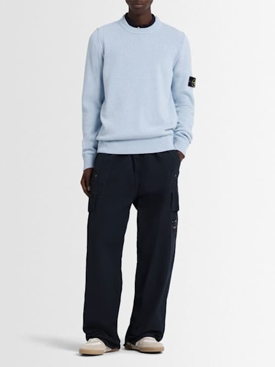 Stone Island - 带标志的圆领套头衫