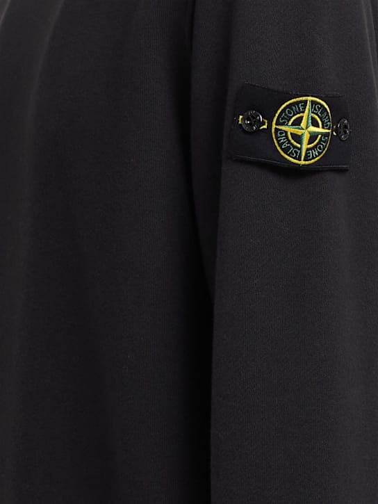 Stone Island: Felpa in cotone con badge