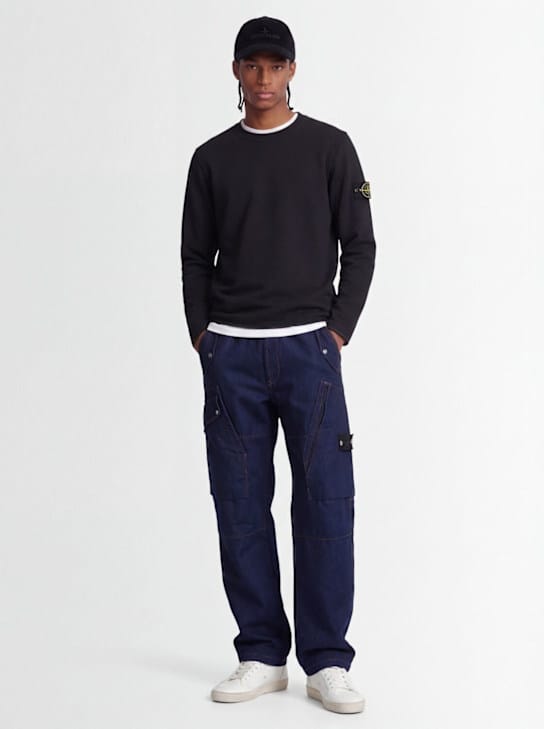 Stone Island - Felpa in cotone con badge