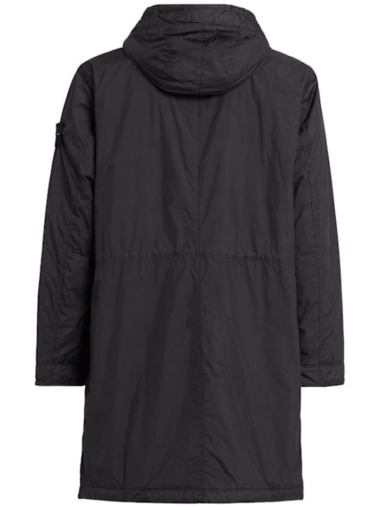 Stone Island: Parka in nylon con cappuccio