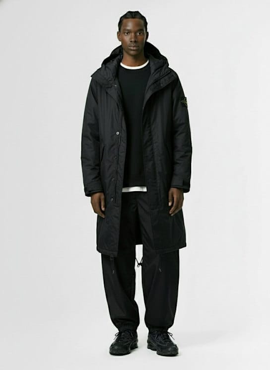 Stone Island - Parka in nylon con cappuccio