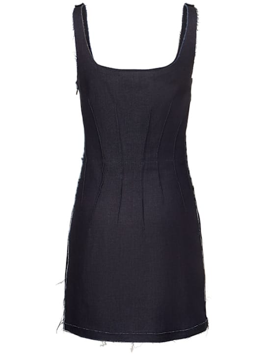 Marni: Stretch denim mini dress with darts