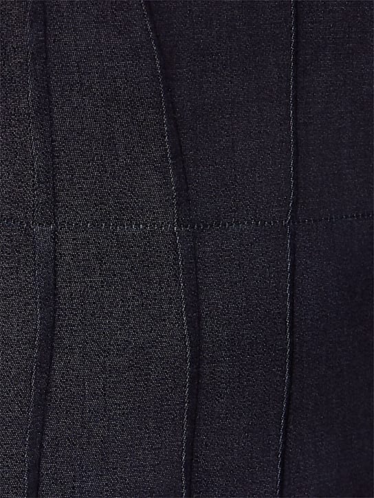 Marni: Stretch denim mini dress with darts