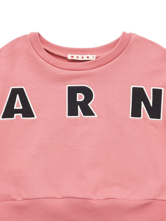 Marni Junior: 带标志的棉质卫衣