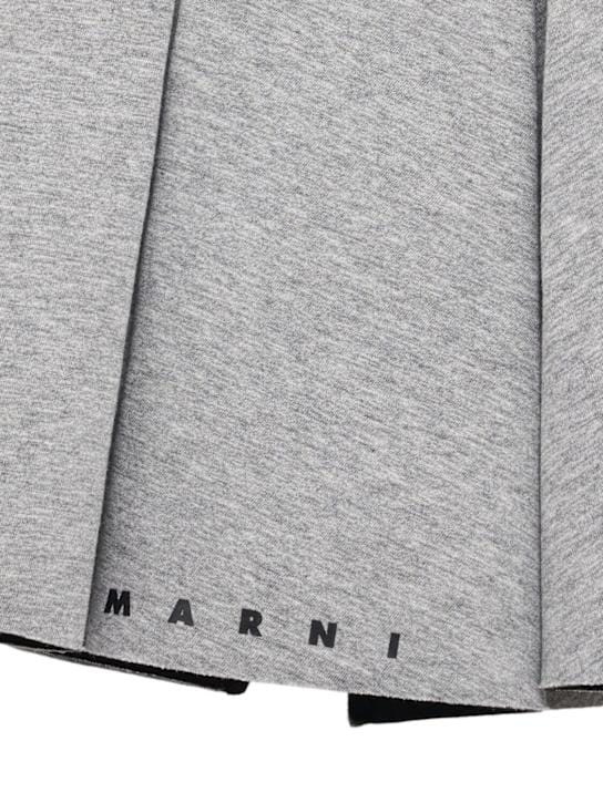 Marni Junior - 褶皱棉混纺潜水裙