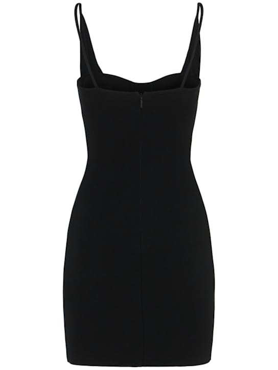 Roberto Cavalli: Robe courte bustier en maille jacquard