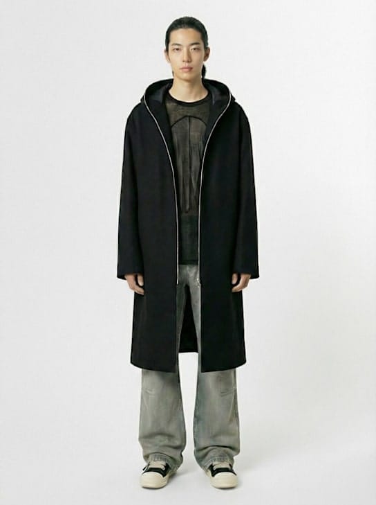 Rick Owens: 吉姆连帽羊毛长外套