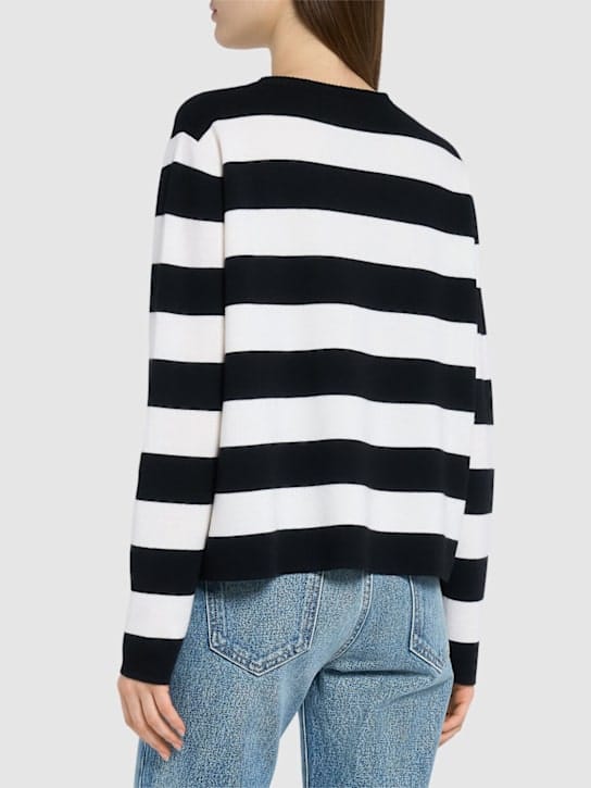 Max Mara: 带刺绣细节的条纹毛衣