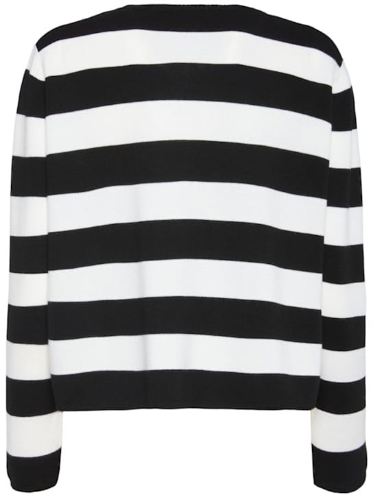 Max Mara: 带刺绣细节的条纹毛衣