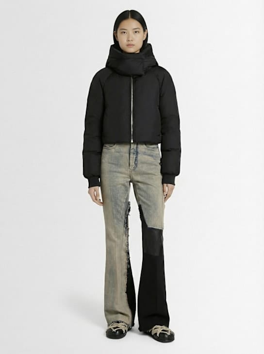 Rick Owens DRKSHDW - 带帽短款羽绒夹克