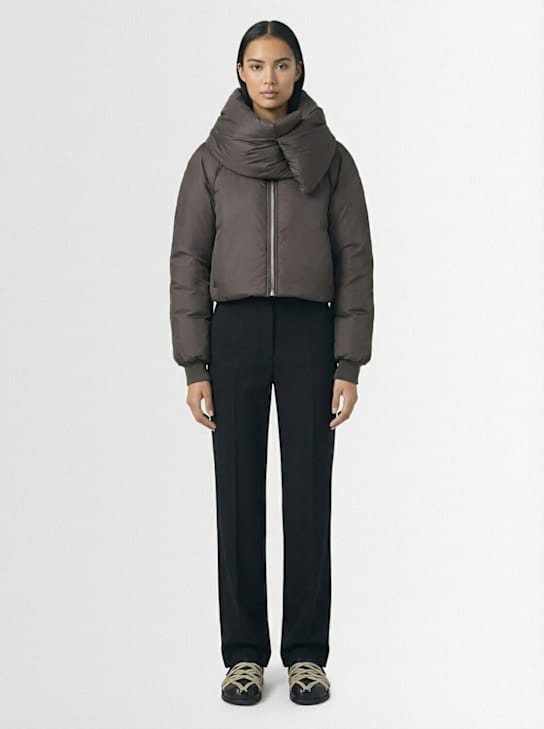 Rick Owens DRKSHDW: 短款连帽羽绒服
