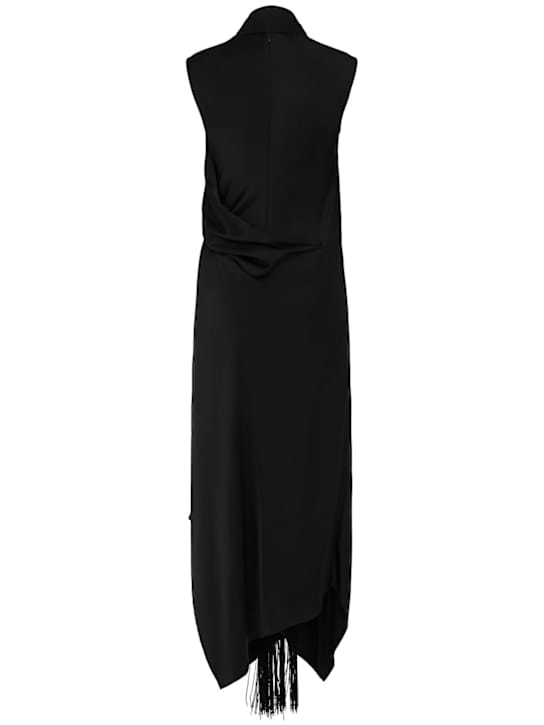Acne Studios: Asymmetric midi dress with fringe