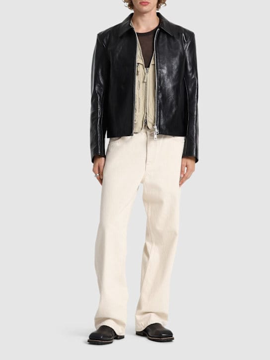 Our Legacy - Chaqueta de piel con cremallera