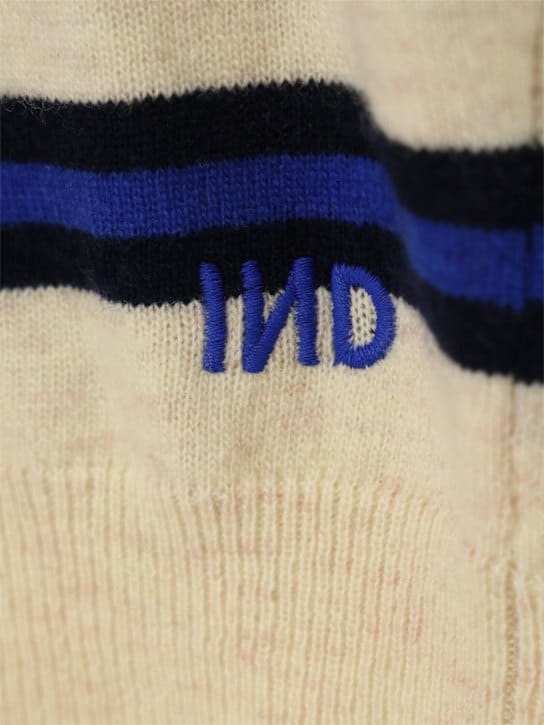 INDEE: Gestreifter Polo-Pullover aus Wollmischung